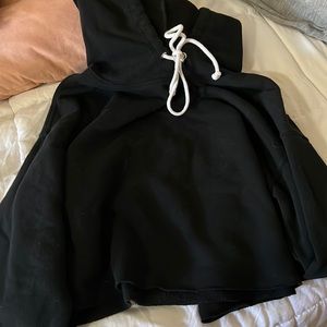 Cropped black hoodie
